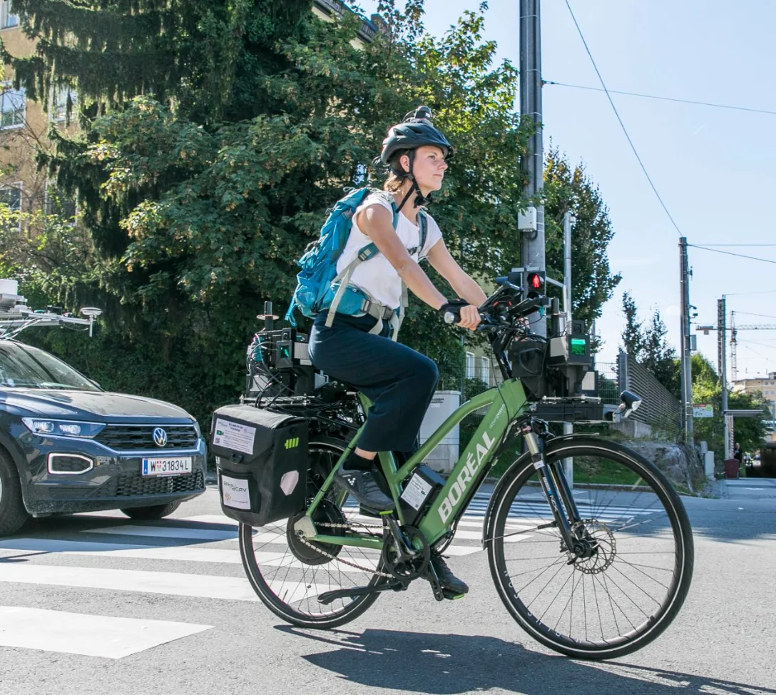 Boreal sensor bike used in the Salzburg Research Bike2CAV project